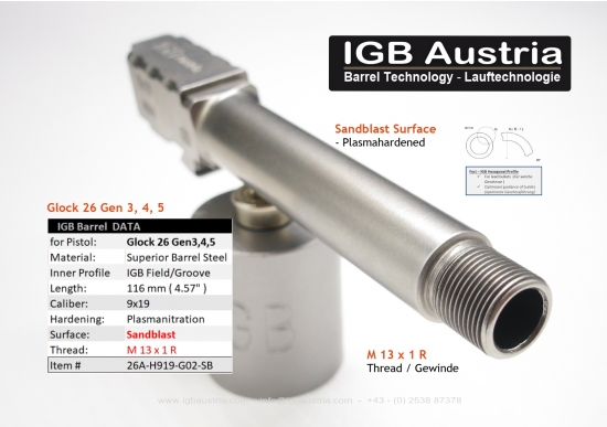 IGB Barrel G26 M13x1R