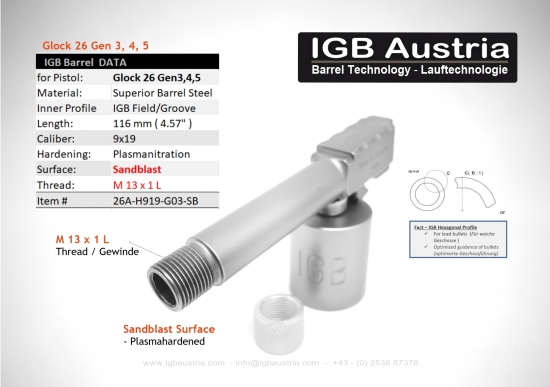 IGB Barrel G26 M13x1L