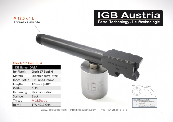 IGB Gewindelauf M13,5x1L für Glock 17 Gen3,4