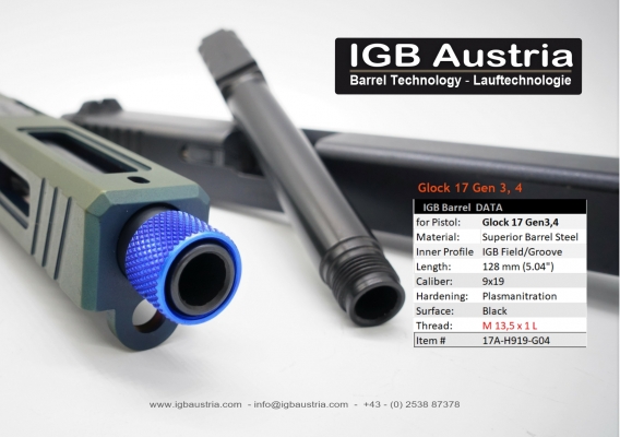 IGB Threaded Barrel M13,5x1L Glock 17 Gen 3,4