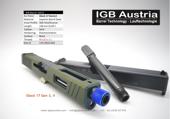 IGB Gewindelauf M13,5x1L für Glock 17 Gen3,4