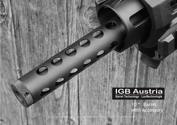 10inch Tactical Barrel for Glock 17, Glock 17L, Glock 34