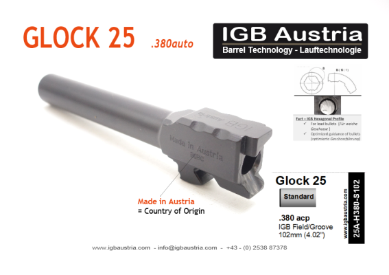 IGB .380auto Glock 25