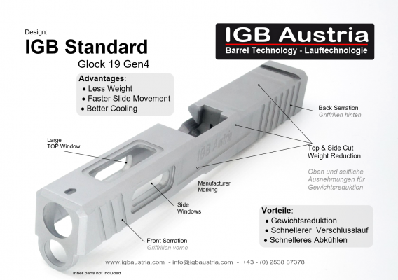 "IGB Standard"  Verschluss "Silber" Glock19Gen4