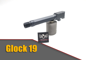 Glock 19 | Alle Gen. | IGB Gewindelauf | 1/2x28 UNEF | gerade geflutet | Feld/Zug | CIP